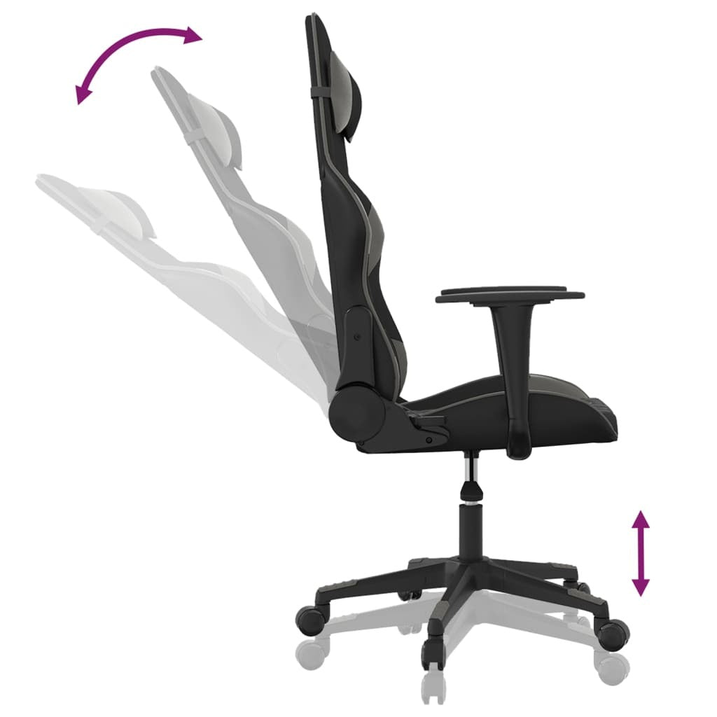 Chaise gaming Vantek Essential Edge noir et gris, vue 7
