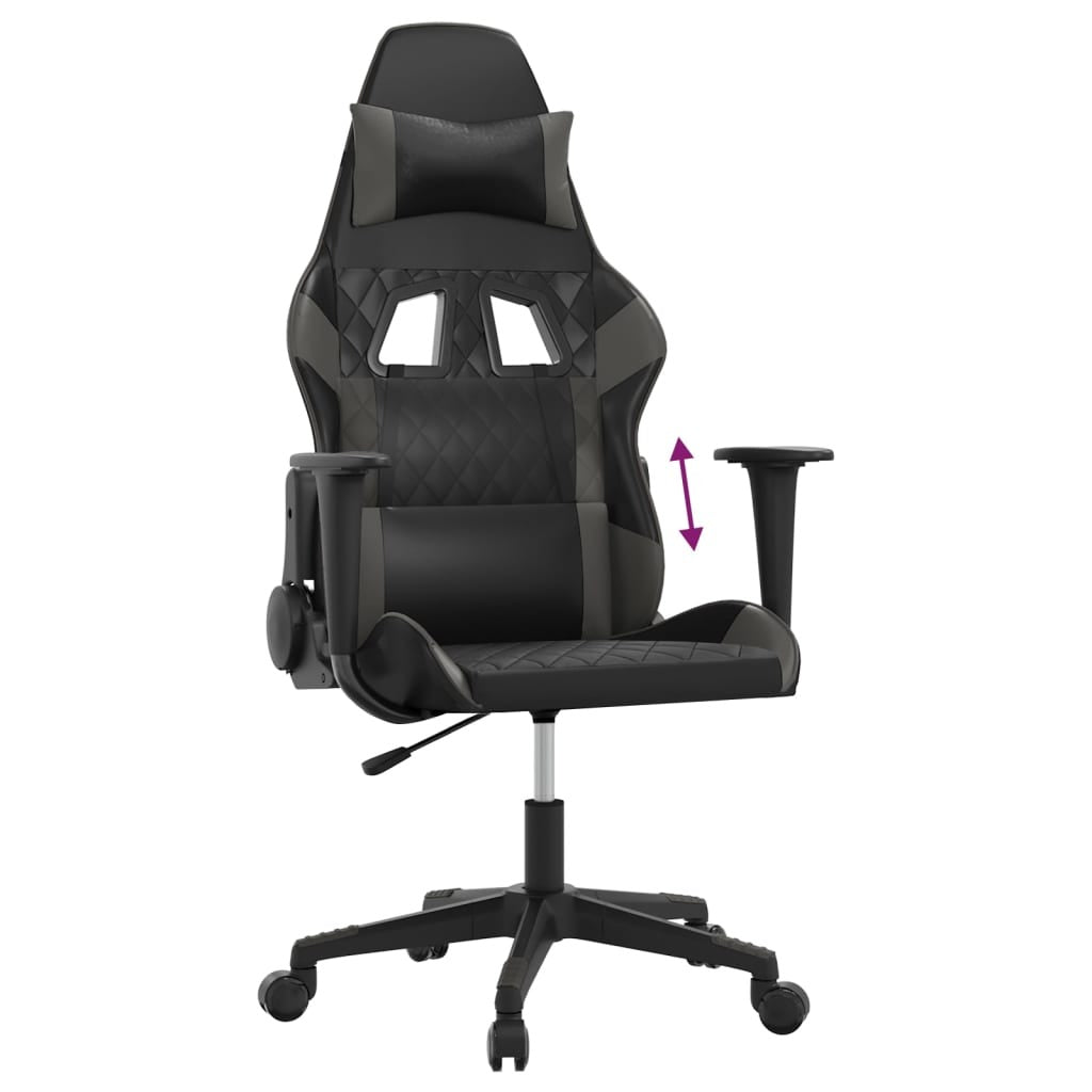 Chaise gaming Vantek Essential Edge noir et gris, vue 8