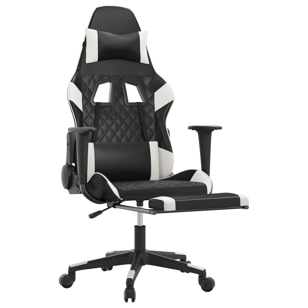 Chaise gaming Vantek Prestige Elite noir & blanche, vue 2