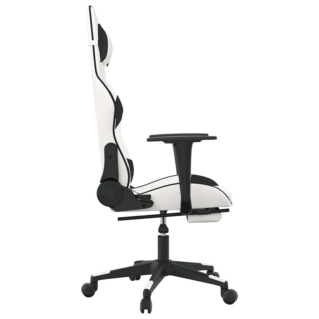Chaise gaming Vantek Prestige Elite blanche & noir, vue 3