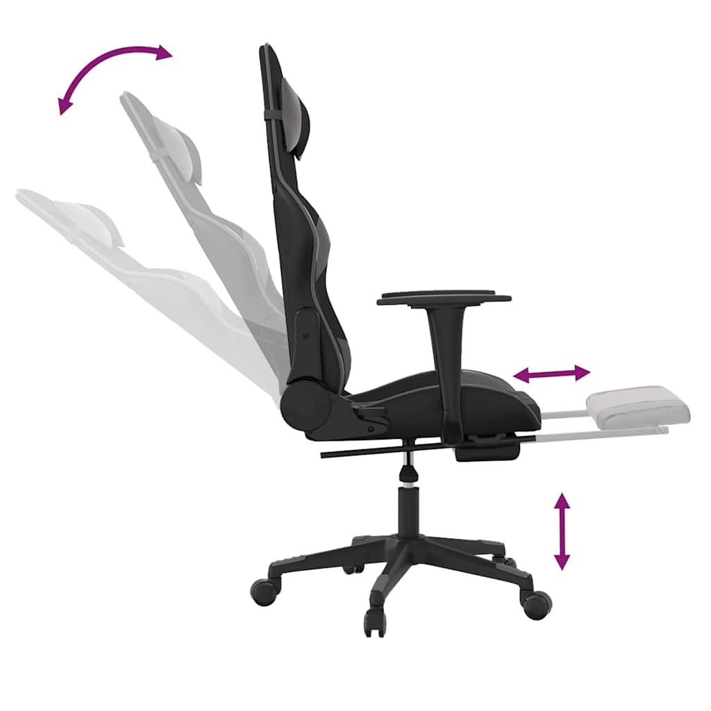 Chaise gaming Vantek Prestige Elite noire & gris, vue 7