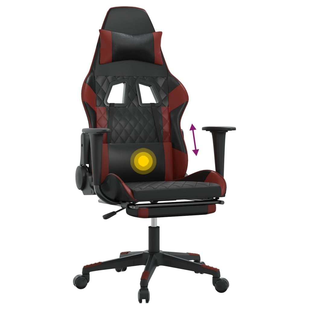Chaise gaming Vantek Prestige Elite noir et rouge, vue 8