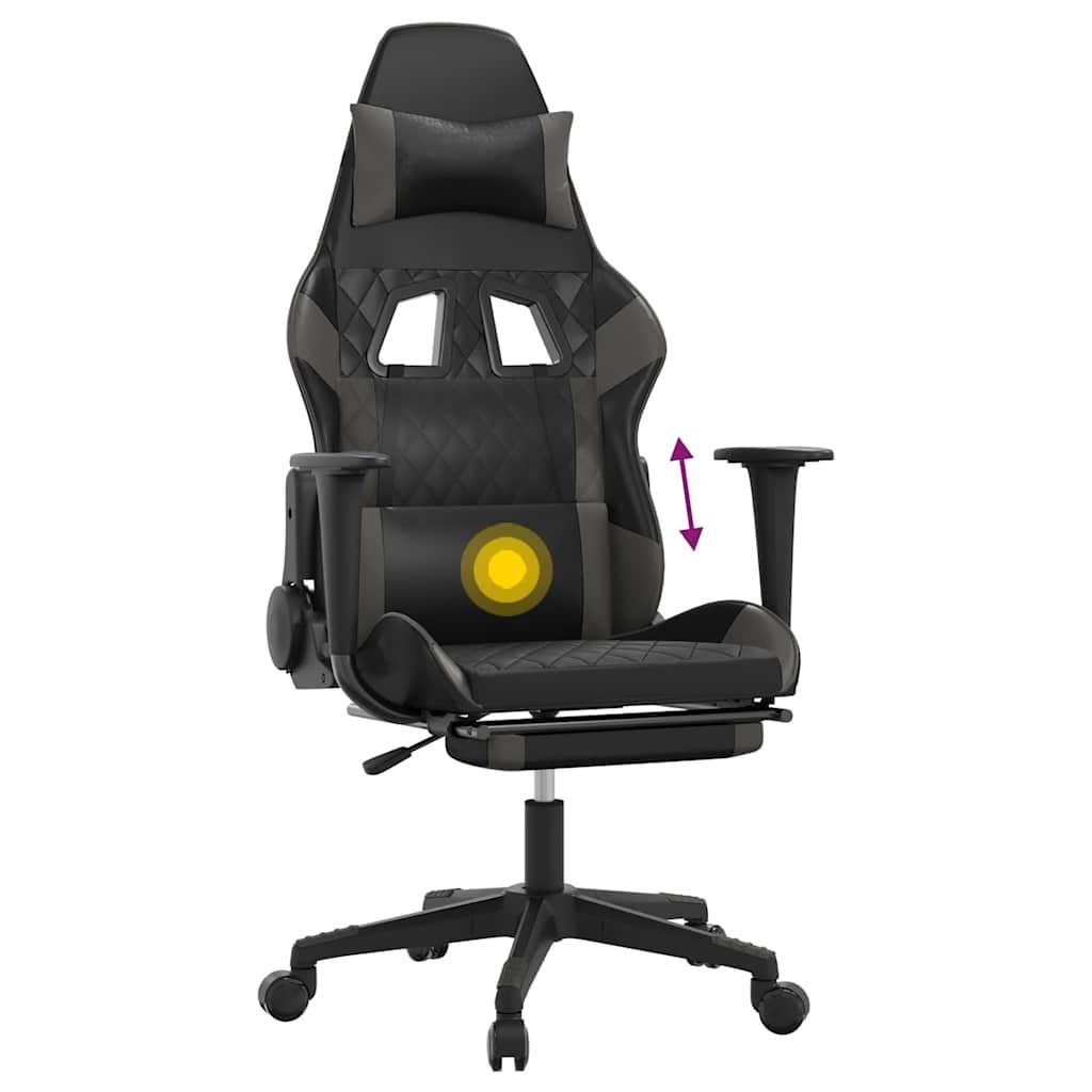 Chaise gaming Vantek Prestige Elite noire & gris, vue 8
