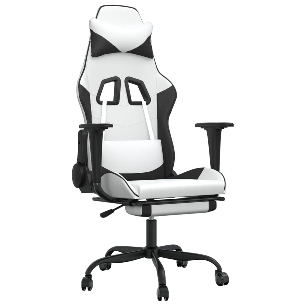 Chaise gaming Vantek Signature Elevate blanche & noir, vue 2