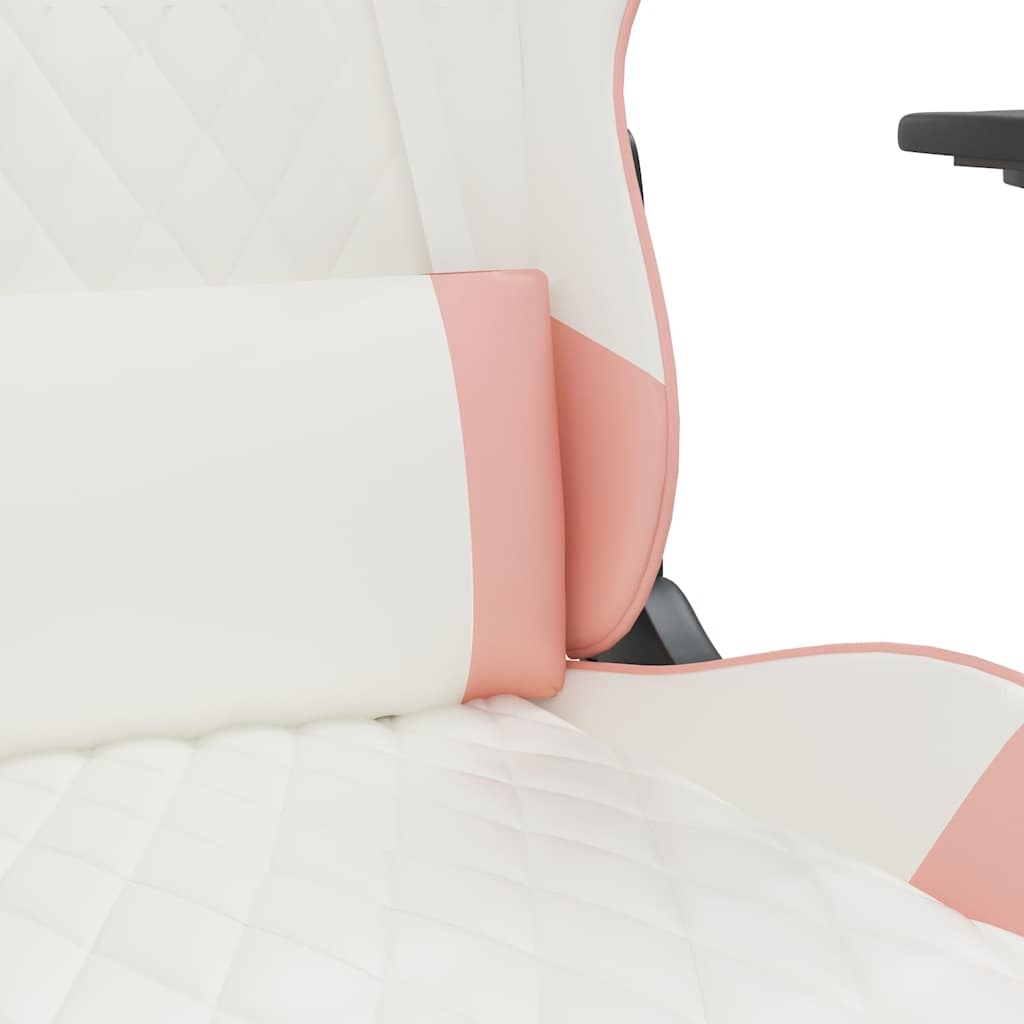 Chaise gaming Vantek Prestige Elite blanche & rose, vue 7