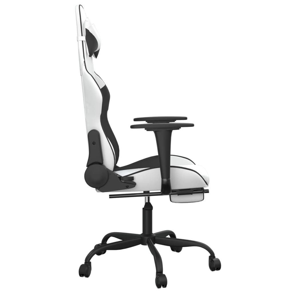 Chaise gaming Vantek Signature Elevate blanche & noir, vue 3
