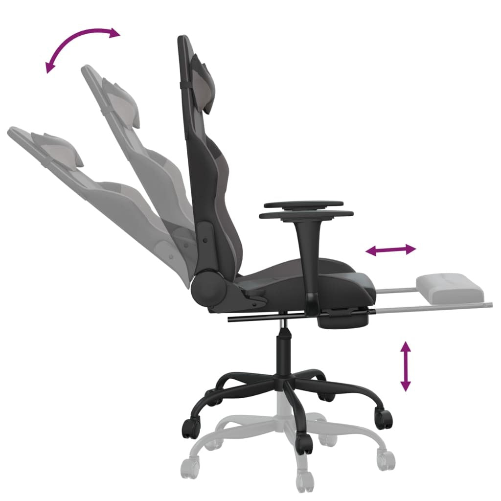 Chaise gaming Vantek Signature Elevate noir et gris, vue 9