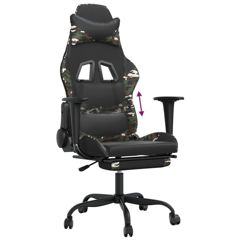 Chaise gaming Vantek Signature Elevate noir et camouflage, vue 10